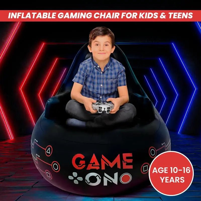 Huge Inflatable Gaming Chairs for Adults, Kids & Teens of All Ages - wPlaying video games has never been this fun! Our FranFusion gaming chair, with an inflated size of 46.9x43.6x39.5 inches, holds up to 220 pounds. Made from high-qualNovaCartNovacartHuge Inflatable Gaming Chairs