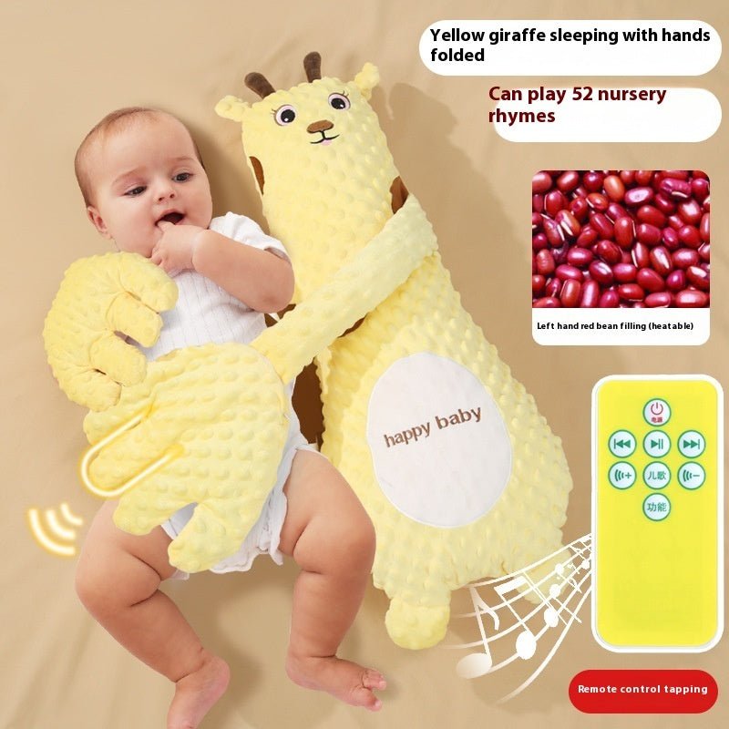 Infant Exhaust Pillow Hand Remote Controlled Soothing For Baby Sleep Cartoon Plush Toddler Comforting Hand - Novacart