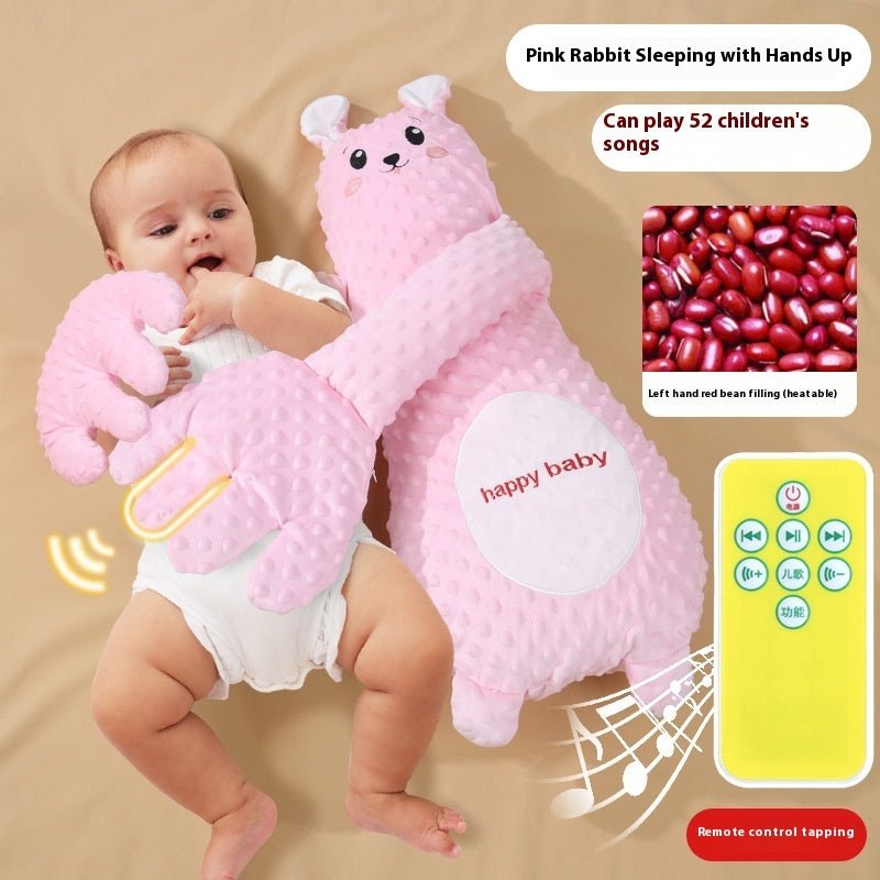 Infant Exhaust Pillow Hand Remote Controlled Soothing For Baby Sleep Cartoon Plush Toddler Comforting Hand - Novacart