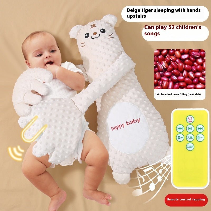 Infant Exhaust Pillow Hand Remote Controlled Soothing For Baby Sleep Cartoon Plush Toddler Comforting Hand - Novacart