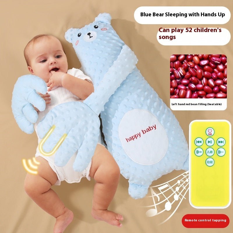 Infant Exhaust Pillow Hand Remote Controlled Soothing For Baby Sleep Cartoon Plush Toddler Comforting Hand - Novacart