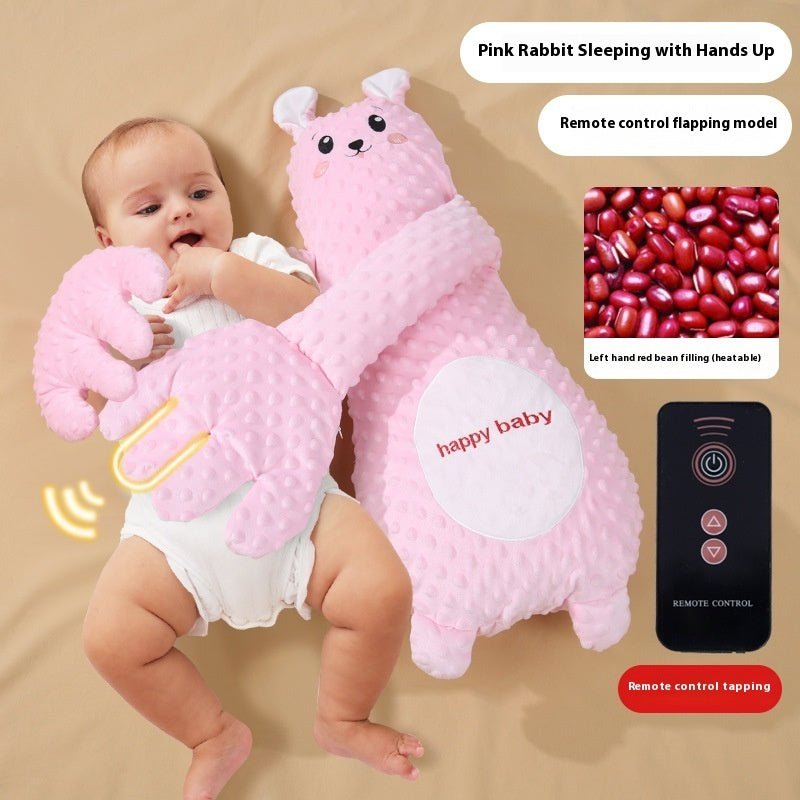 Infant Exhaust Pillow Hand Remote Controlled Soothing For Baby Sleep Cartoon Plush Toddler Comforting Hand - Novacart