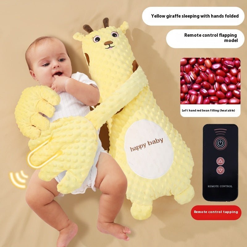 Infant Exhaust Pillow Hand Remote Controlled Soothing For Baby Sleep Cartoon Plush Toddler Comforting Hand - Novacart