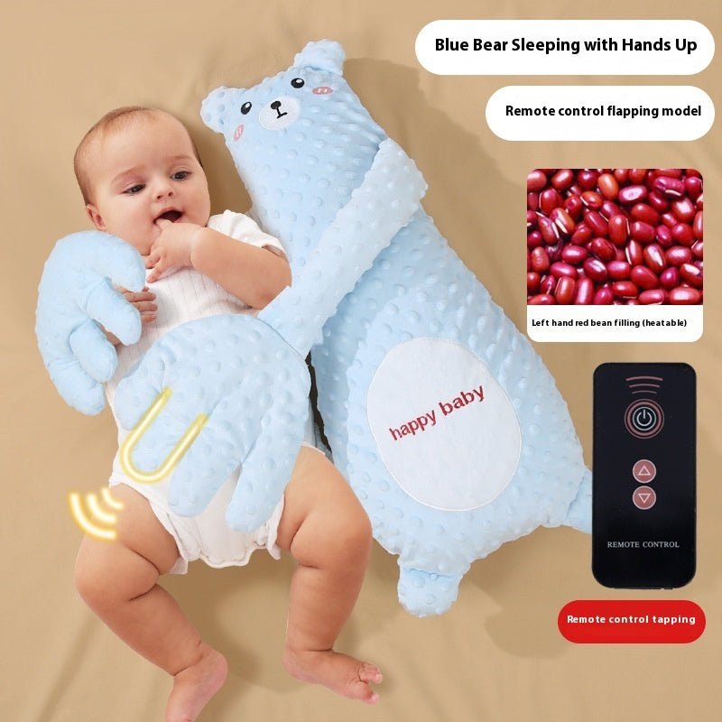 Infant Exhaust Pillow Hand Remote Controlled Soothing For Baby Sleep Cartoon Plush Toddler Comforting Hand - Novacart