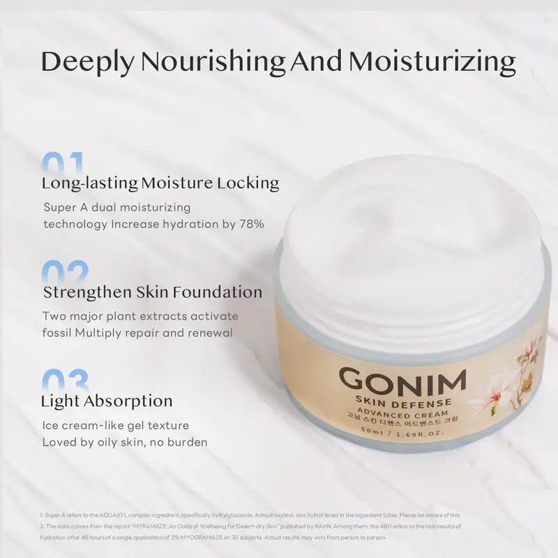 Korean Repair and Moisturizing Face CreamProduct Description:
Experience the ultimate in skincare luxury with GONIM Repair Cream, co-developed by Coreana. This Korean beauty secret combines the finest ingreNovaCartNovacartKorean Repair and Moisturizing Face Cream