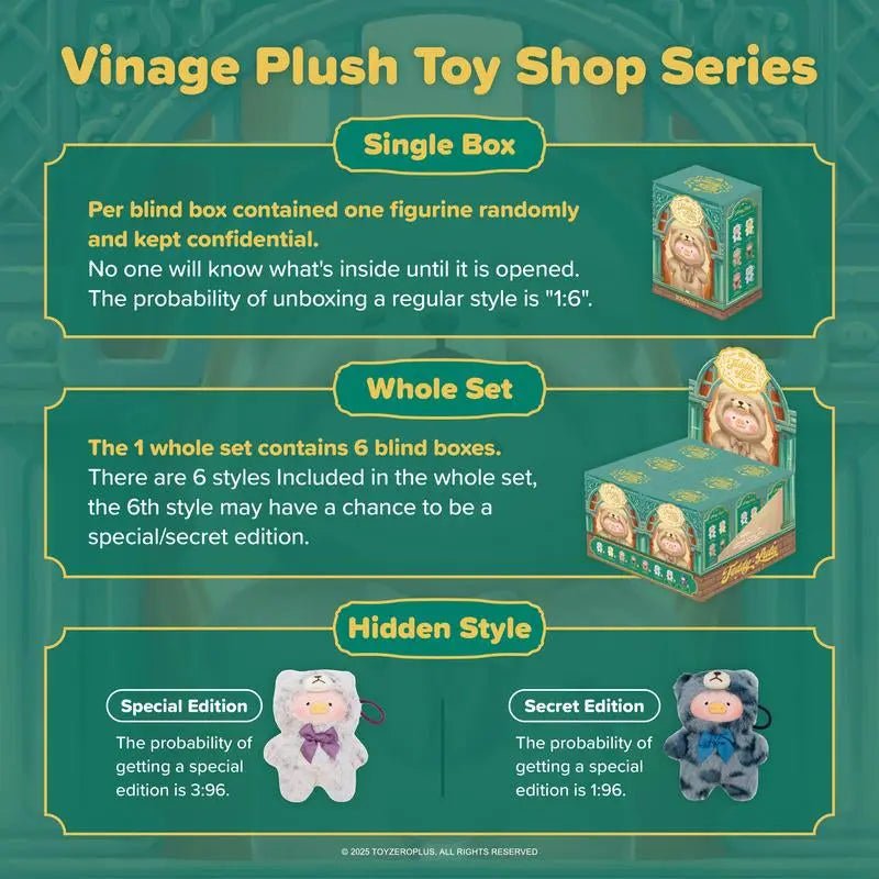 Lulu the Piggy Vintage Teddy Shop - Vinyl Face Plush Pendant Blind BoxDiscover the Charm of Vintage Teddy Bears with Lulu the Piggy



🎉 Welcome to the Vintage Teddy Toy Store! 🎉
Stepping into the toy store and hugging Teddy LuLu feeNovaCartNovacartVintage Teddy Bears