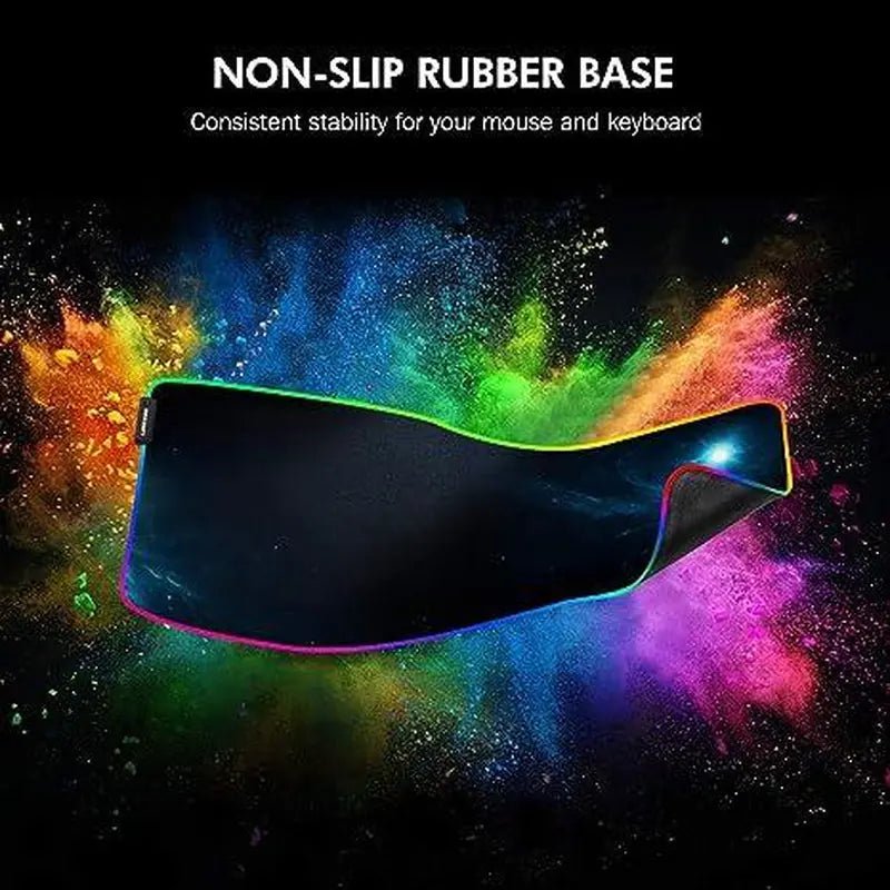 LUXCOMS RGB Soft Gaming Mouse Pad Large, Oversized Glowing Led ExtendeTurn your Desktop into a Battlestation
The geometric lines, transparent edges, and flat black surface create a professional and modern aesthetic that will transform NovaCartNovacartRGB Soft Gaming Mouse