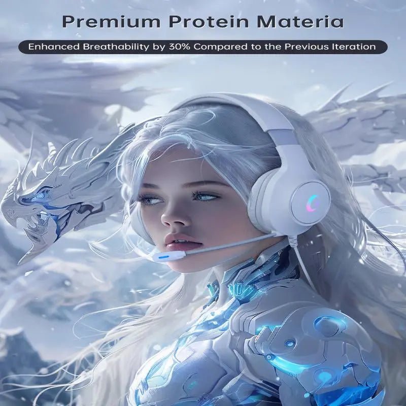 Microphone Active Noise Reduction Gaming Headset, Head-Mounted Wired H🎧【7.1 𝙋𝙧𝙤𝙛𝙚𝙨𝙨𝙞𝙤𝙣𝙖𝙡 𝙎𝙪𝙧𝙧𝙤𝙪𝙣𝙙 𝙎𝙤𝙪𝙣𝙙 𝙎𝙥𝙚𝙖𝙠𝙚𝙧𝙨】Gaming headset with mic wired feature a 50mm dynamic driver and a PET material large diaNovaCartNovacartActive Noise Reduction Gaming Headset