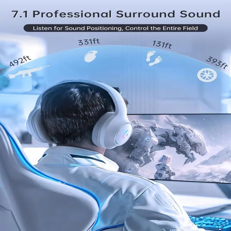 Microphone Active Noise Reduction Gaming Headset, Head-Mounted Wired H🎧【7.1 𝙋𝙧𝙤𝙛𝙚𝙨𝙨𝙞𝙤𝙣𝙖𝙡 𝙎𝙪𝙧𝙧𝙤𝙪𝙣𝙙 𝙎𝙤𝙪𝙣𝙙 𝙎𝙥𝙚𝙖𝙠𝙚𝙧𝙨】Gaming headset with mic wired feature a 50mm dynamic driver and a PET material large diaNovaCartNovacartActive Noise Reduction Gaming Headset