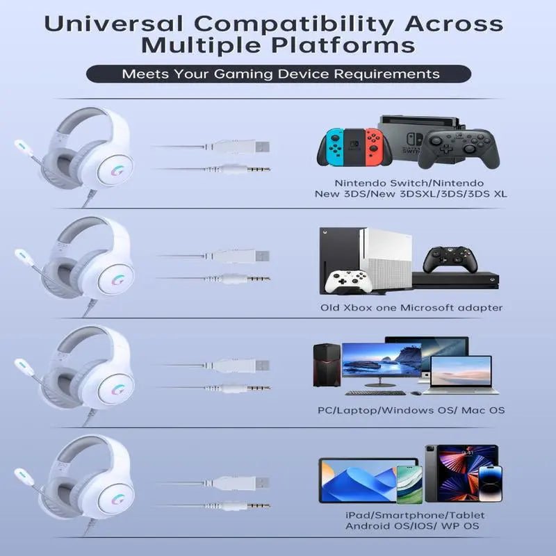 Microphone Active Noise Reduction Gaming Headset, Head-Mounted Wired H🎧【7.1 𝙋𝙧𝙤𝙛𝙚𝙨𝙨𝙞𝙤𝙣𝙖𝙡 𝙎𝙪𝙧𝙧𝙤𝙪𝙣𝙙 𝙎𝙤𝙪𝙣𝙙 𝙎𝙥𝙚𝙖𝙠𝙚𝙧𝙨】Gaming headset with mic wired feature a 50mm dynamic driver and a PET material large diaNovaCartNovacartActive Noise Reduction Gaming Headset