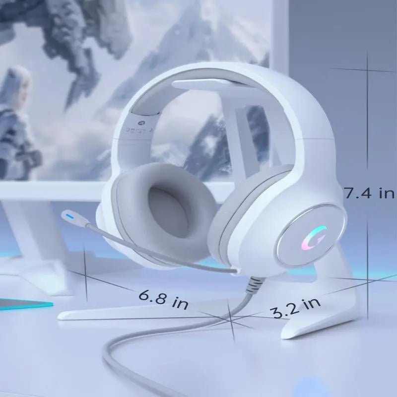 Microphone Active Noise Reduction Gaming Headset, Head-Mounted Wired H🎧【7.1 𝙋𝙧𝙤𝙛𝙚𝙨𝙨𝙞𝙤𝙣𝙖𝙡 𝙎𝙪𝙧𝙧𝙤𝙪𝙣𝙙 𝙎𝙤𝙪𝙣𝙙 𝙎𝙥𝙚𝙖𝙠𝙚𝙧𝙨】Gaming headset with mic wired feature a 50mm dynamic driver and a PET material large diaNovaCartNovacartActive Noise Reduction Gaming Headset