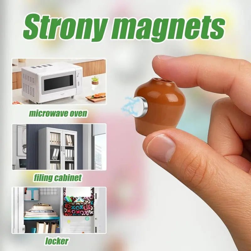 Mini Vase Fridge Magnets, 3D Flower Freezer Magnet, Creative DecorativCreative Decoration - This mini vase magnet can be used as a refrigerator magnet or a small plant stand on the wall or refrigerator, adding fun to the kitchen and liNovaCartNovacartMini Vase Fridge Magnets