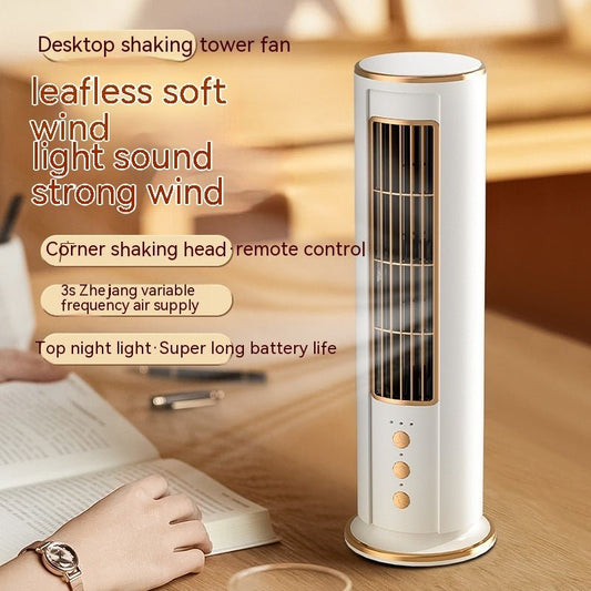 Multifunctional Night Light Tower Fan Usb Portable Rechargeable Small Fan - Novacart