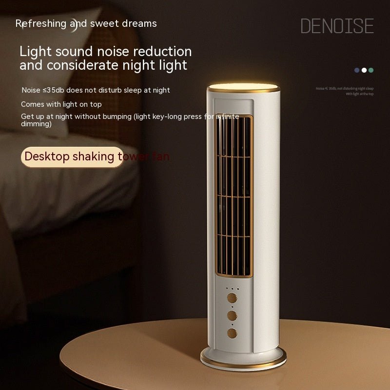 Multifunctional Night Light Tower Fan Usb Portable Rechargeable Small Fan - Novacart