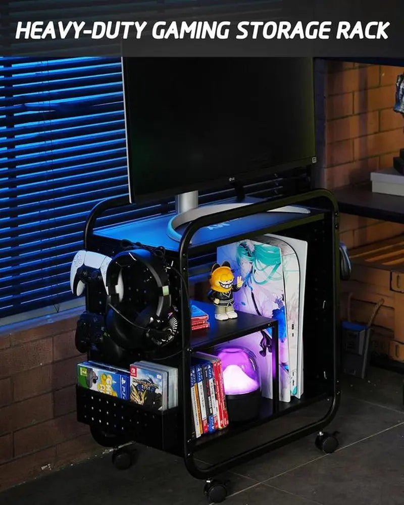 Mythinglogic Gaming Station Organizer, Metal Game Controller Holder, VAbout this item

Heavy-Duty Metal Construction：Built with high-quality metal for superior strength and stability, this gaming storage rack can support heavy gaming gNovaCartNovacartGaming Station Organizer