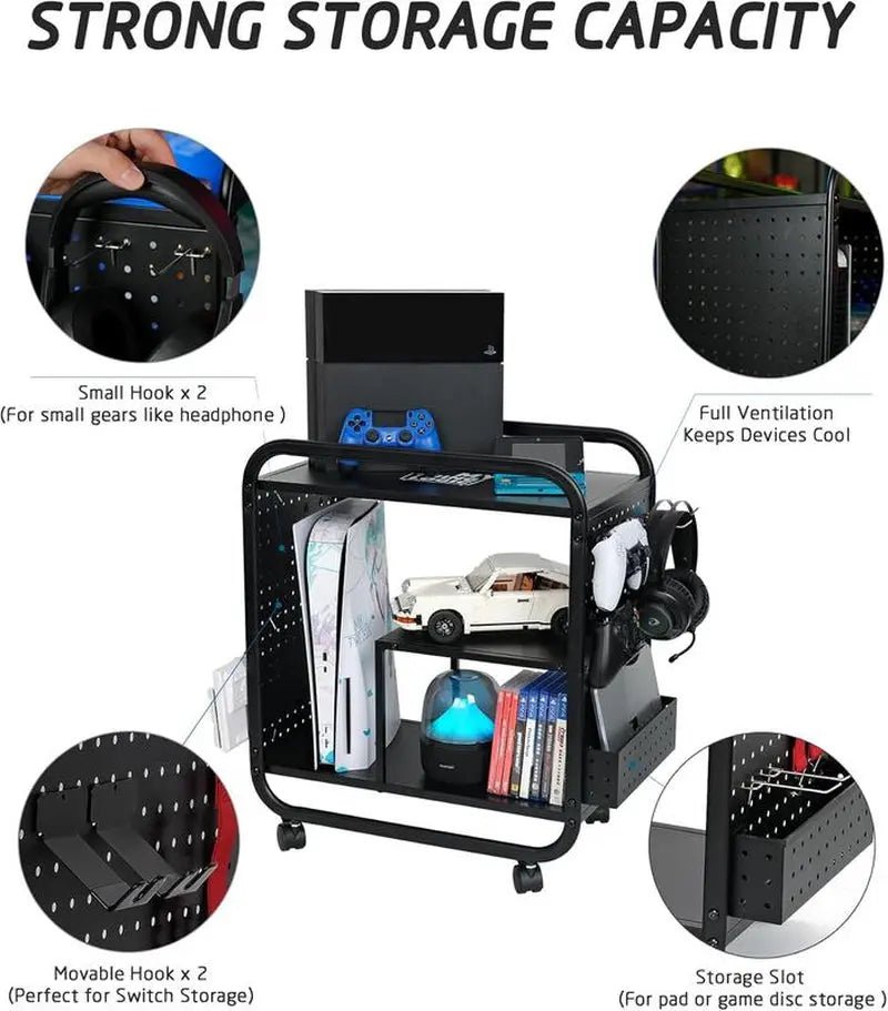 Mythinglogic Gaming Station Organizer, Metal Game Controller Holder, VAbout this item

Heavy-Duty Metal Construction：Built with high-quality metal for superior strength and stability, this gaming storage rack can support heavy gaming gNovaCartNovacartGaming Station Organizer