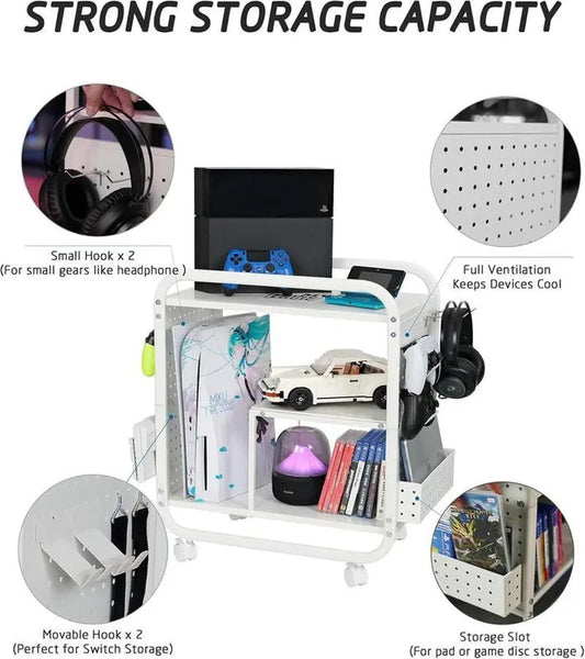 Mythinglogic Gaming Station Organizer, Metal Game Controller Holder, VAbout this item

Heavy-Duty Metal Construction：Built with high-quality metal for superior strength and stability, this gaming storage rack can support heavy gaming gNovaCartNovacartGaming Station Organizer