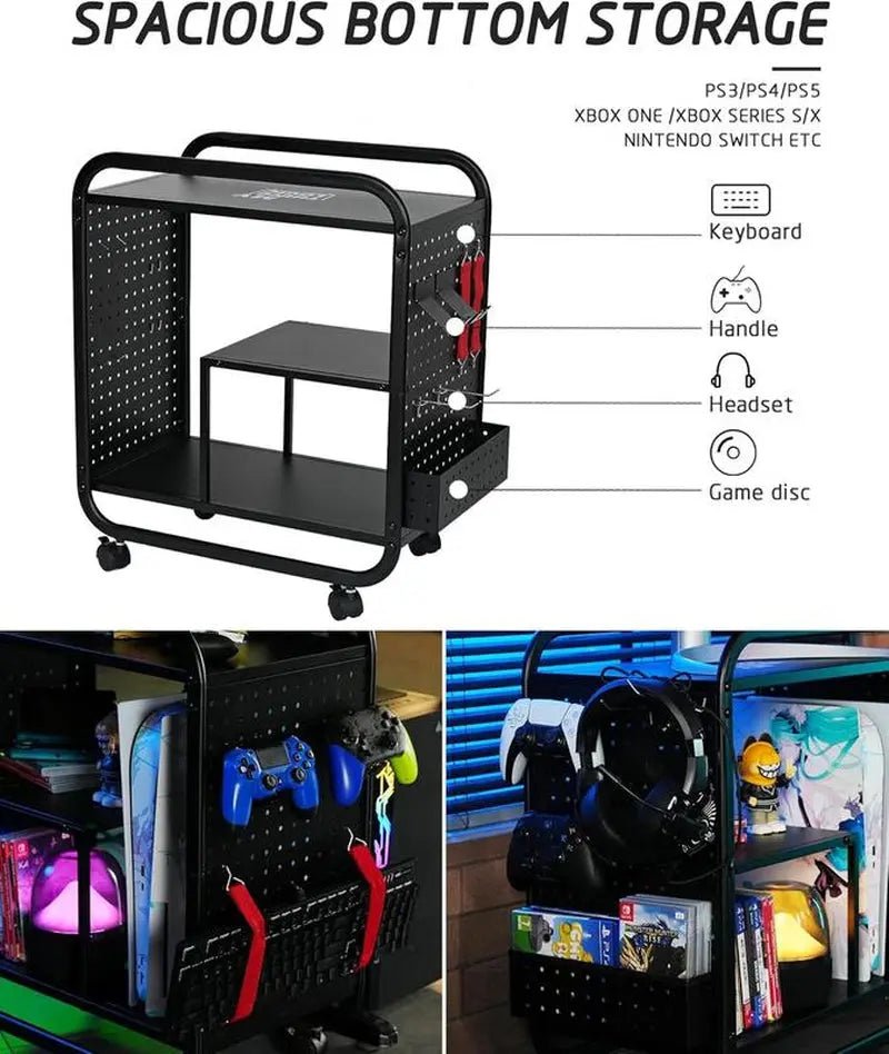 Mythinglogic Gaming Station Organizer, Metal Game Controller Holder, VAbout this item

Heavy-Duty Metal Construction：Built with high-quality metal for superior strength and stability, this gaming storage rack can support heavy gaming gNovaCartNovacartGaming Station Organizer