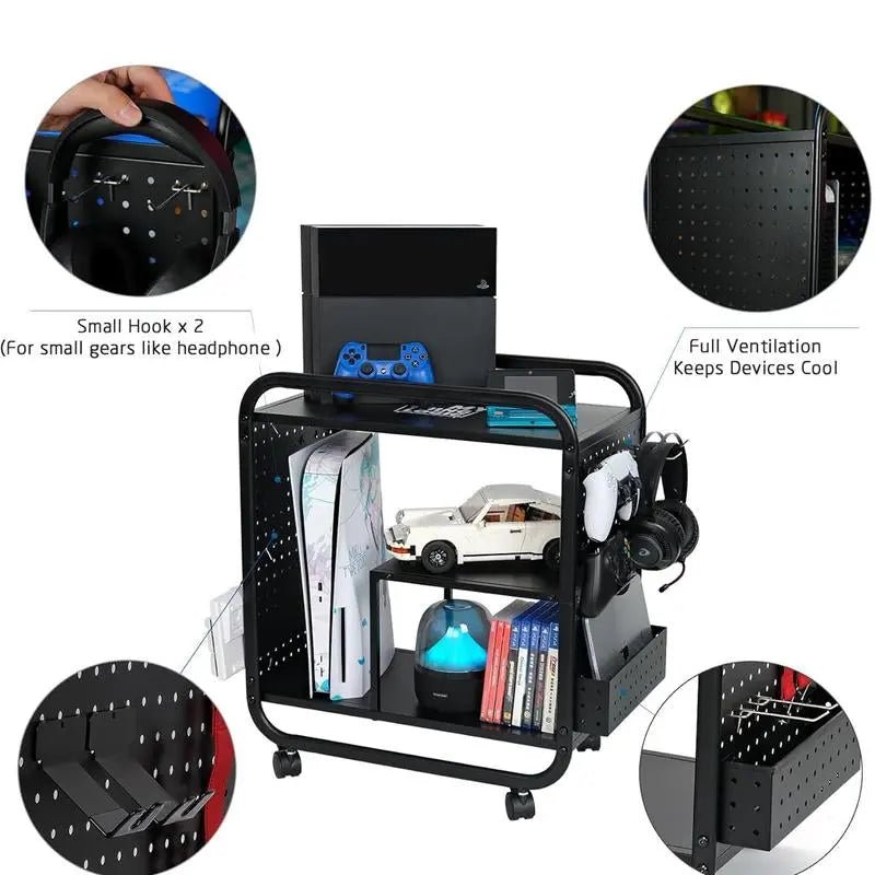 Mythinglogic Gaming Station Organizer, Metal Game Controller Holder, VAbout this item

Heavy-Duty Metal Construction：Built with high-quality metal for superior strength and stability, this gaming storage rack can support heavy gaming gNovaCartNovacartGaming Station Organizer