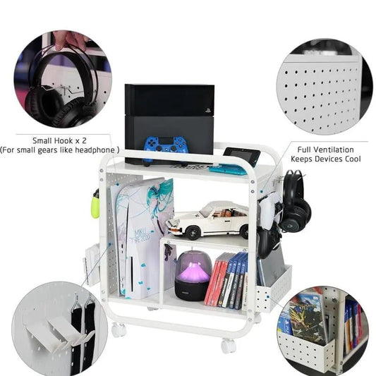 Mythinglogic Gaming Station Organizer, Metal Game Controller Holder, VAbout this item

Heavy-Duty Metal Construction：Built with high-quality metal for superior strength and stability, this gaming storage rack can support heavy gaming gNovaCartNovacartGaming Station Organizer