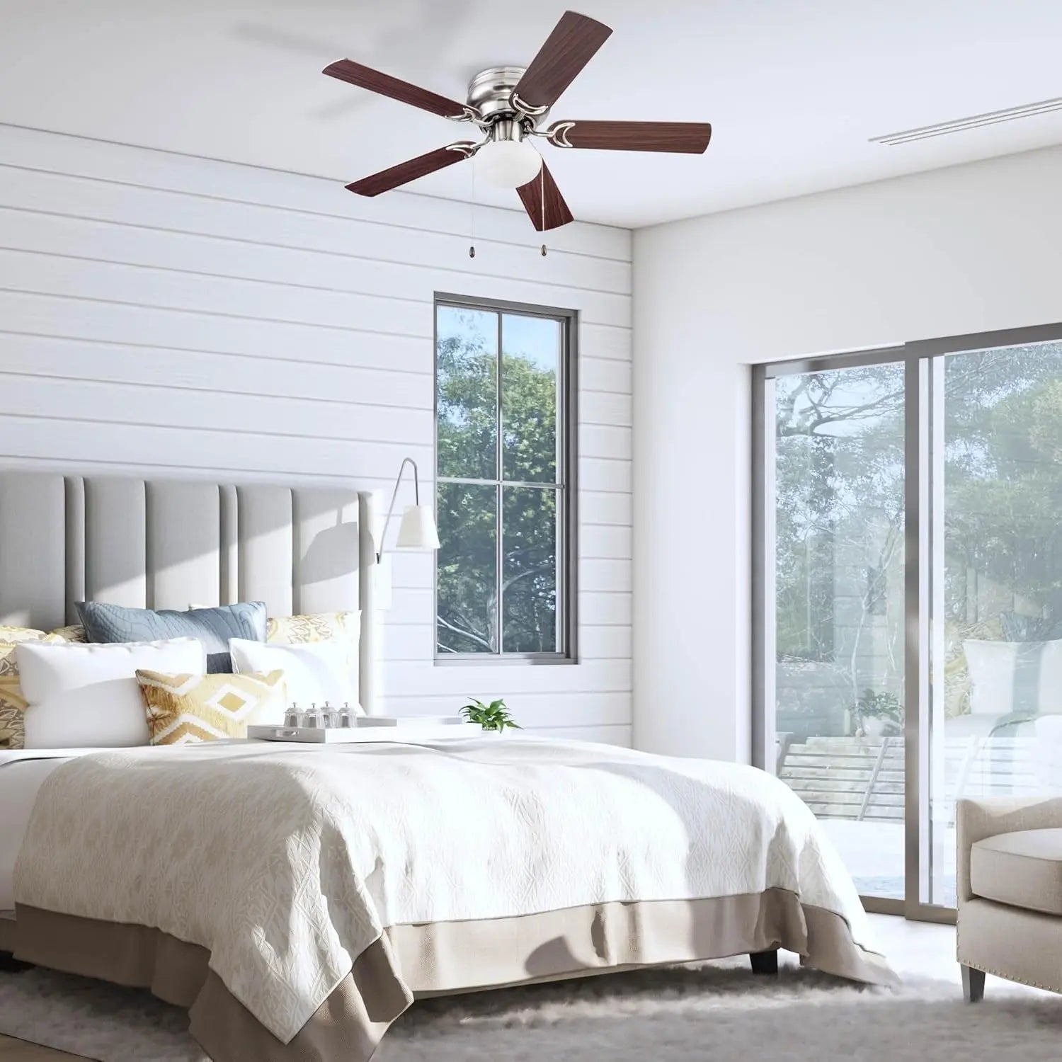 Prominence Home Alvina Traditional 44 Inch Ceiling Fan with Light, LEDIndoor Ceiling Fan Cools Smaller Rooms: This 44 inch indoor fan is ideal for indoor spaces up to 100 sq. ft., such as guest bedrooms, offices, kitchens, and dens; InProminence HomeNovacartProminence Home Alvina