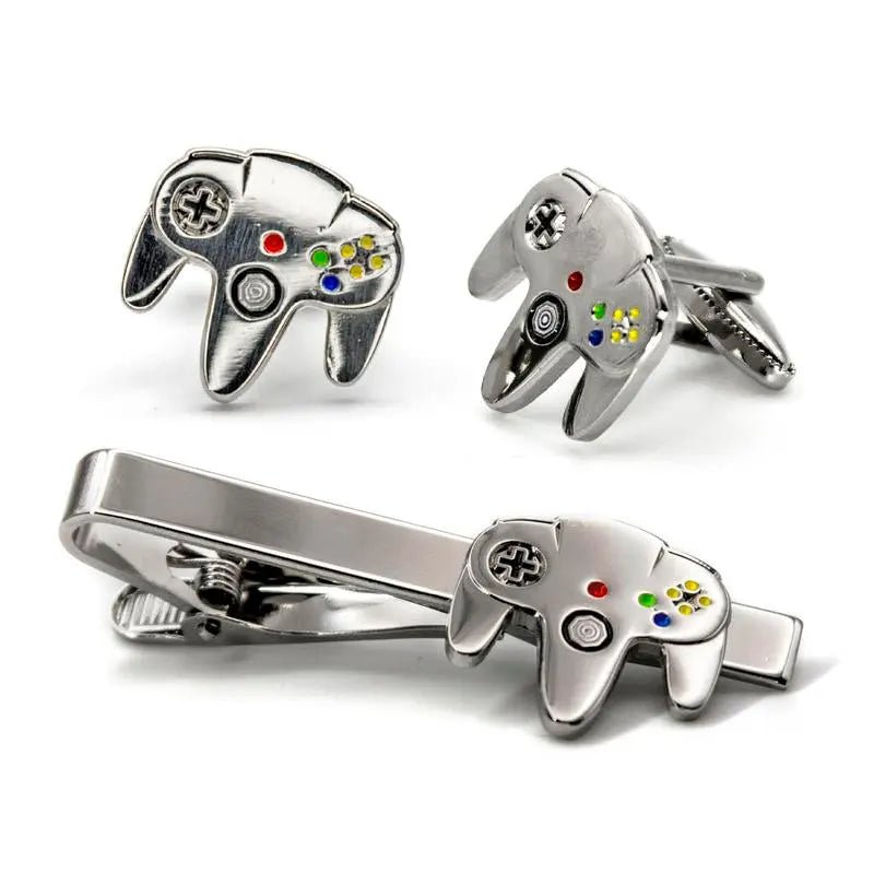 Retro Game Controller Cufflinks, Classic NES Gaming Tie Clip, Men'S JeIntroducing our Retro Gaming Controller Cufflinks and Tie Clip Sets, a nostalgic accessory for gamers and retro enthusiasts alike! Whether you're gearing up for a foNovaCartNovacartRetro Game Controller