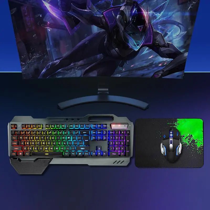RGB Backlit Wireless Gaming Keyboard and Mouse Combo - Rechargeable, MAre you a passionate gamer seeking an edge in your gaming adventures? Look no further! Our RGB Backlit Wireless Gaming Keyboard and Mouse Combo is designed to take yNovaCartNovacartRGB Backlit Wireless Gaming Keyboard