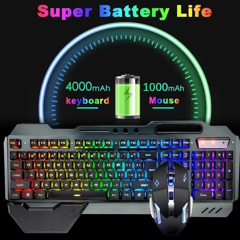 RGB Backlit Wireless Gaming Keyboard and Mouse Combo - Rechargeable, MAre you a passionate gamer seeking an edge in your gaming adventures? Look no further! Our RGB Backlit Wireless Gaming Keyboard and Mouse Combo is designed to take yNovaCartNovacartRGB Backlit Wireless Gaming Keyboard