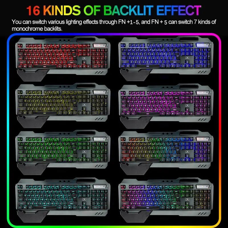 RGB Backlit Wireless Gaming Keyboard and Mouse Combo - Rechargeable, MAre you a passionate gamer seeking an edge in your gaming adventures? Look no further! Our RGB Backlit Wireless Gaming Keyboard and Mouse Combo is designed to take yNovaCartNovacartRGB Backlit Wireless Gaming Keyboard