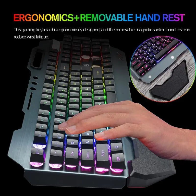RGB Backlit Wireless Gaming Keyboard and Mouse Combo - Rechargeable, MAre you a passionate gamer seeking an edge in your gaming adventures? Look no further! Our RGB Backlit Wireless Gaming Keyboard and Mouse Combo is designed to take yNovaCartNovacartRGB Backlit Wireless Gaming Keyboard
