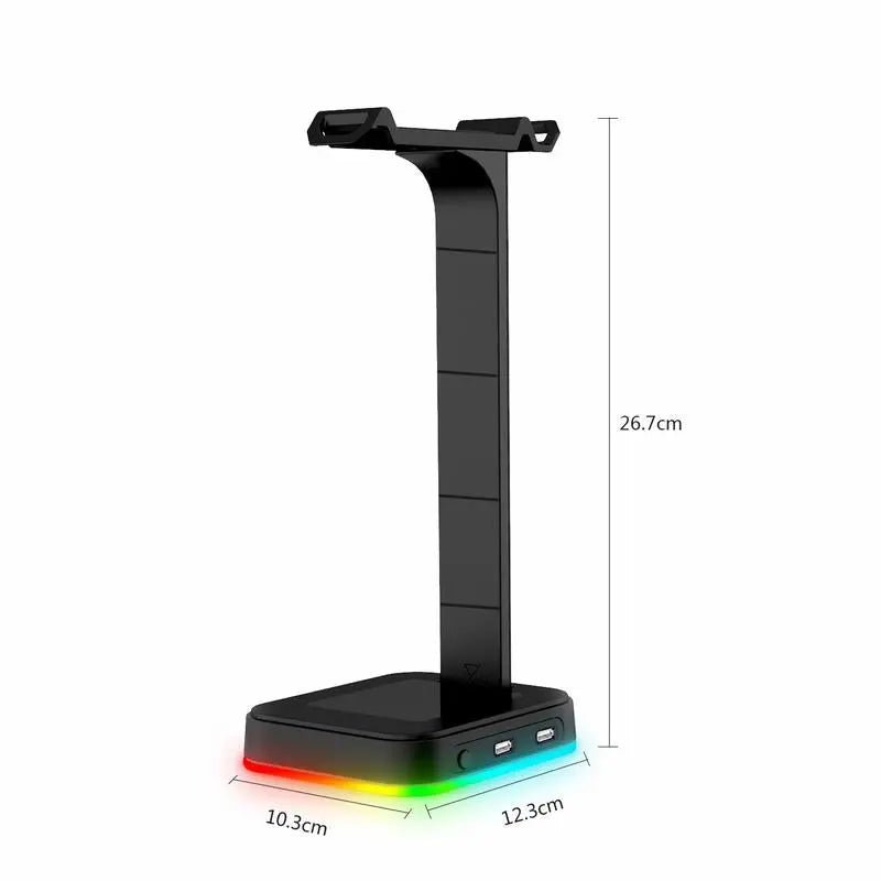 RGB Gaming Headset Stand w/ USB Ports, Game Headphone Mount, Earphone Holder Hanger - Novacart