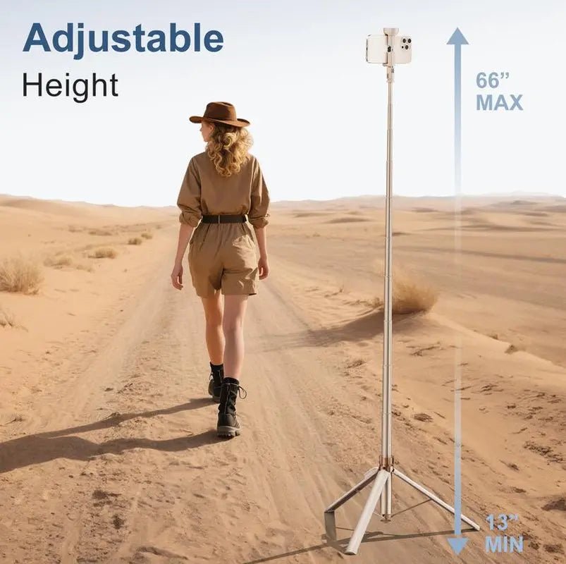 SEAJIC Automatic Tripod for Iphone, 66"Phone Tripod Selfie Stick for CThe world's first tripod that automatically pops open when placed on the ground!
This is a brand-new upgrade of the world's first stand that automatically pops open NovaCartNovacartAutomatic Tripod for Iphone