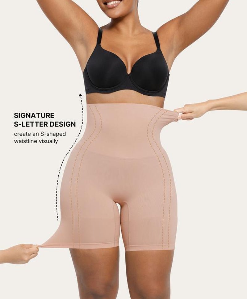 Shapellx Shapewear Sculpting Shorts for Women Seamless High Waisted Body Shaper Thigh Slimming Underwear - Novacart