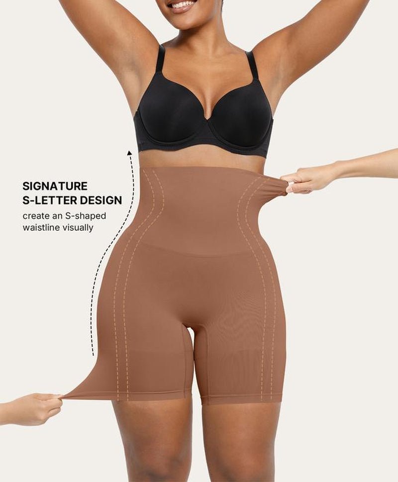 Shapellx Shapewear Sculpting Shorts for Women Seamless High Waisted Body Shaper Thigh Slimming Underwear - Novacart