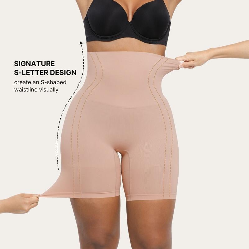 Shapellx Shapewear Sculpting Shorts for Women Seamless High Waisted Body Shaper Thigh Slimming Underwear - Novacart