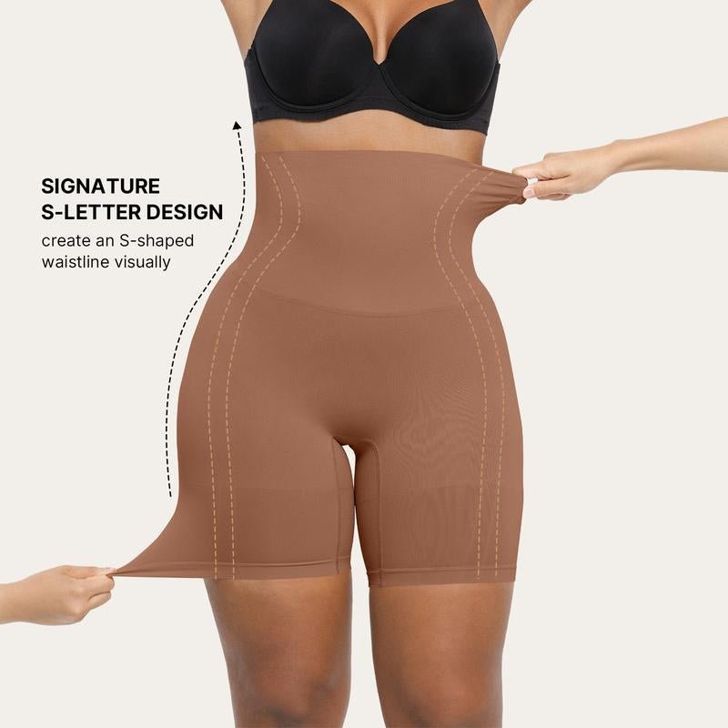 Shapellx Shapewear Sculpting Shorts for Women Seamless High Waisted Body Shaper Thigh Slimming Underwear - Novacart