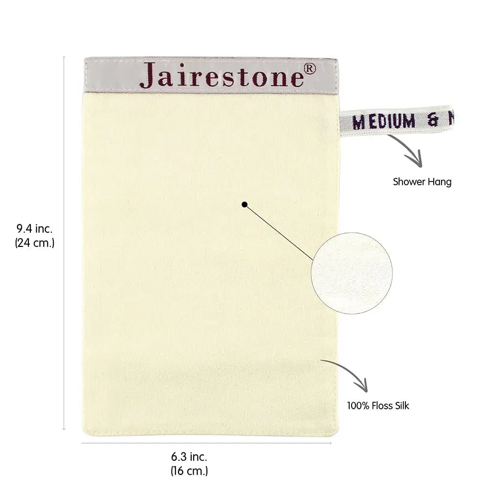 Silk Exfoliating Mitt for Body - Deep Body Scrubber & Dead Skin RemoveRevitalize with Precision: Unleash the power of deep scrubbing with the Jairetone exfoliating body mitt glove, expertly designed to effortlessly eliminate dead skin jairestoneNovacartSilk Exfoliating Mitt