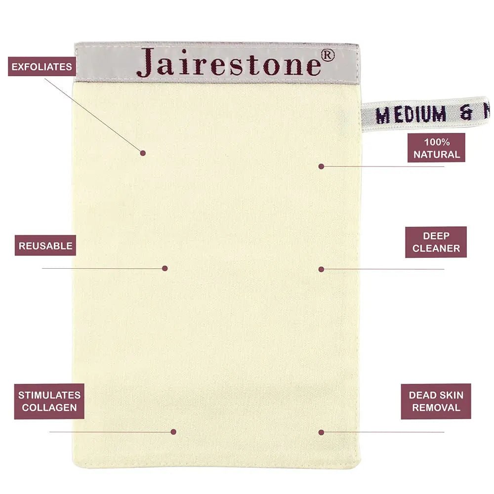 Silk Exfoliating Mitt for Body - Deep Body Scrubber & Dead Skin RemoveRevitalize with Precision: Unleash the power of deep scrubbing with the Jairetone exfoliating body mitt glove, expertly designed to effortlessly eliminate dead skin jairestoneNovacartSilk Exfoliating Mitt