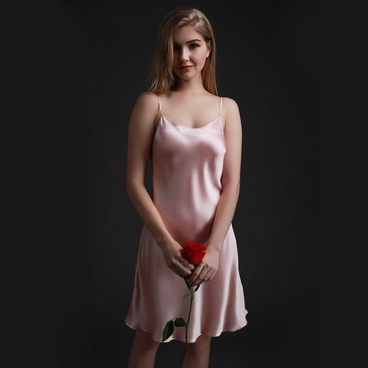 Silk silk pajamas women summer suspenders nightdress - Novacart