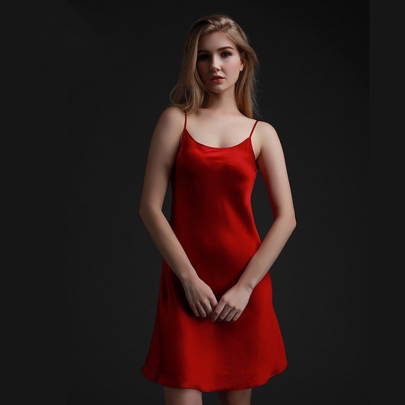 Silk silk pajamas women summer suspenders nightdress - Novacart