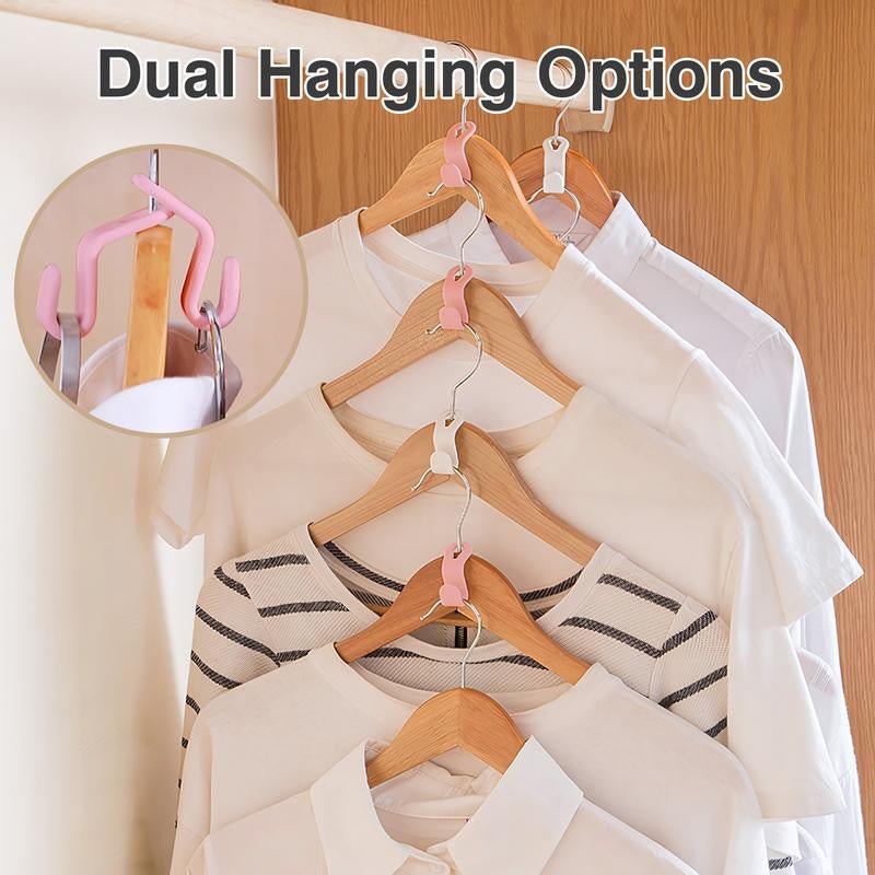 Space Saving Hangers Connector Hooks 20 Counts, High Load - Bearing Clothes Hanger Connector Hooks, Hooks for Hangers, Random Colors - Novacart