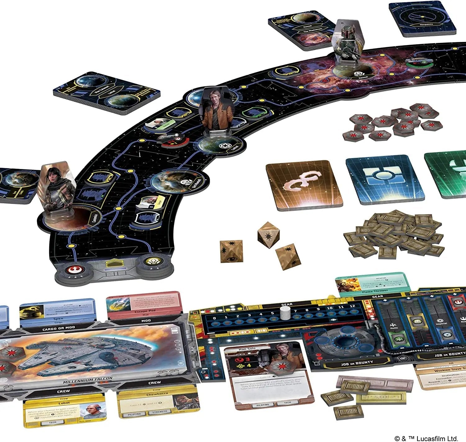 Star Wars Outer Rim Board Game | Strategy Game | Adventure Game for AdTAKE TO THE STARS AND BECOME A LIVING LEGEND: In this game of bounty hunters, mercenaries, and smugglers, you take on the role of an underworld denizen setting out tAsmodeeNovacartStar Wars Outer Rim
