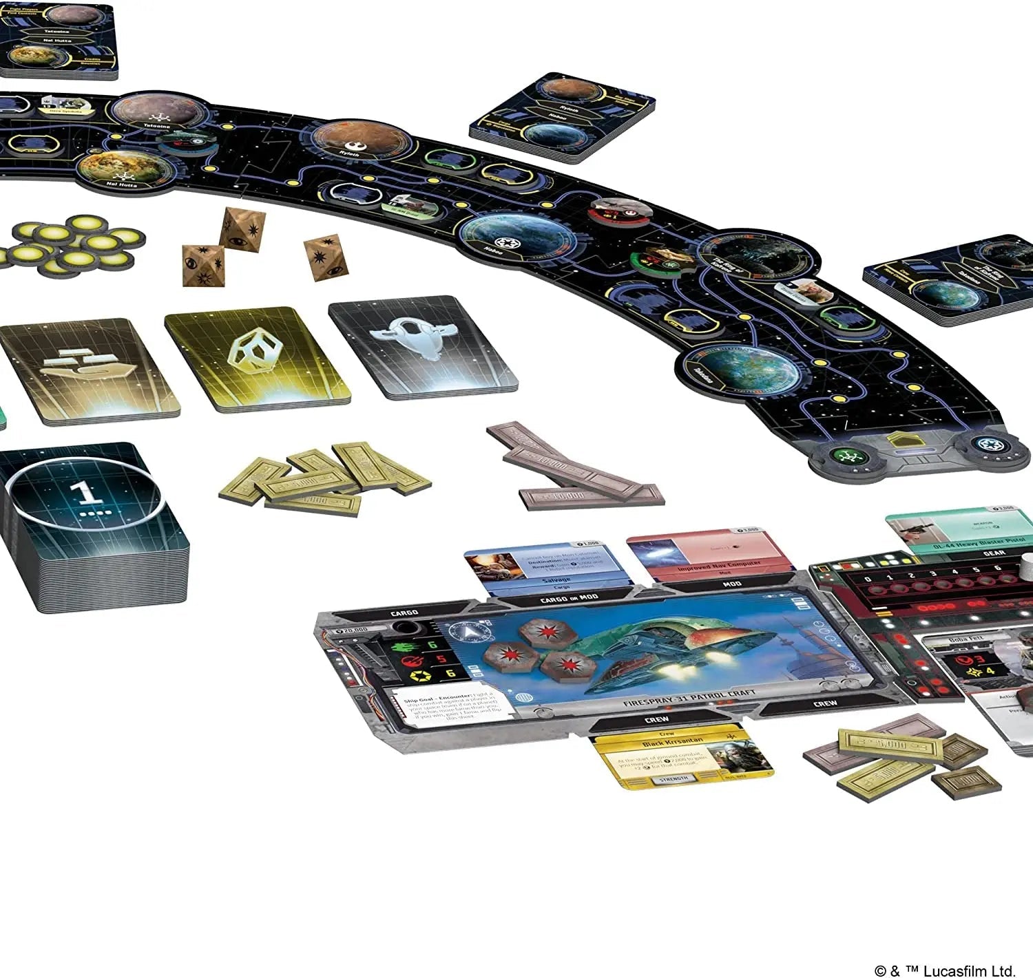 Star Wars Outer Rim Board Game | Strategy Game | Adventure Game for AdTAKE TO THE STARS AND BECOME A LIVING LEGEND: In this game of bounty hunters, mercenaries, and smugglers, you take on the role of an underworld denizen setting out tAsmodeeNovacartStar Wars Outer Rim