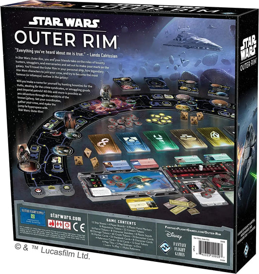 Star Wars Outer Rim Board Game | Strategy Game | Adventure Game for AdTAKE TO THE STARS AND BECOME A LIVING LEGEND: In this game of bounty hunters, mercenaries, and smugglers, you take on the role of an underworld denizen setting out tAsmodeeNovacartStar Wars Outer Rim