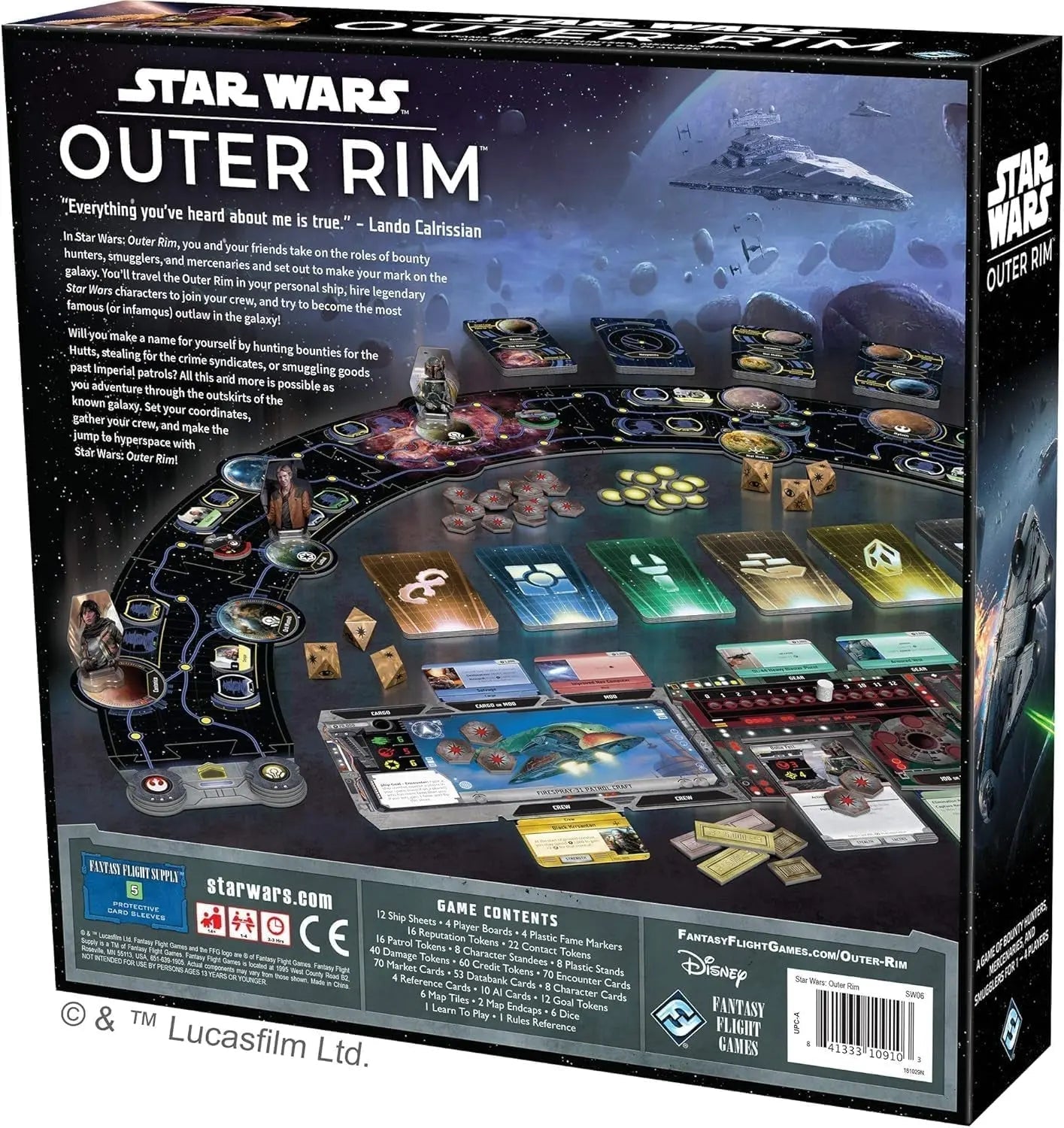 Star Wars Outer Rim Board Game | Strategy Game | Adventure Game for AdTAKE TO THE STARS AND BECOME A LIVING LEGEND: In this game of bounty hunters, mercenaries, and smugglers, you take on the role of an underworld denizen setting out tAsmodeeNovacartStar Wars Outer Rim