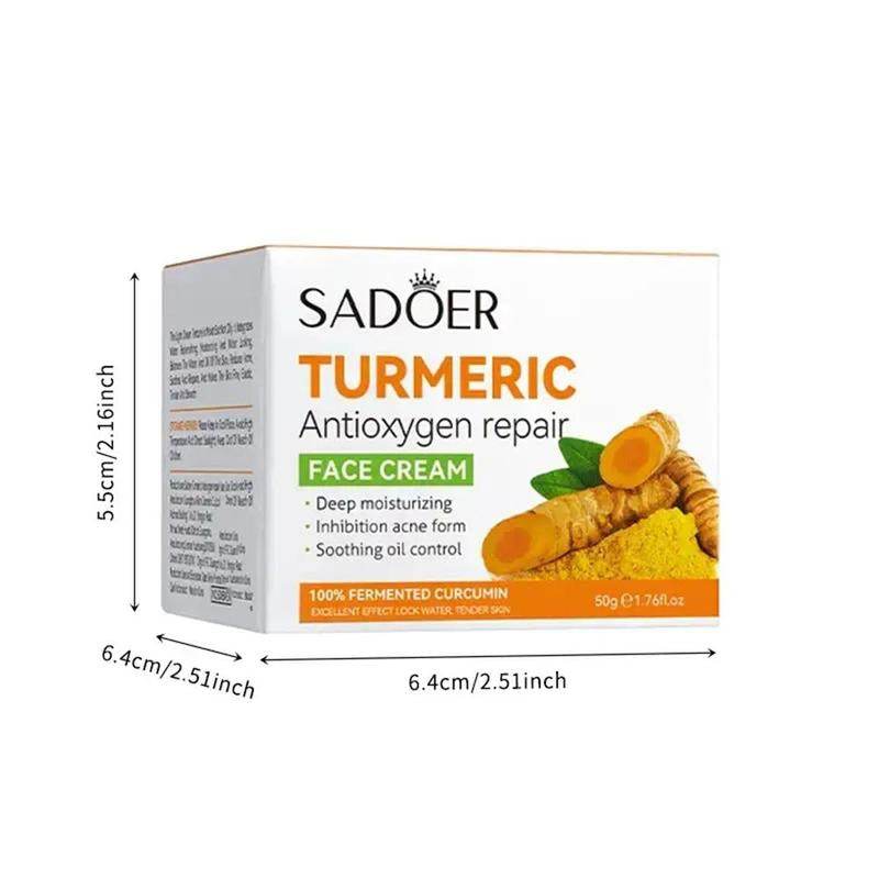 Turmeric Face Cream, Moisturizing Face Cream, Hydrating Nourishing Brightening Face Cream, Face Lotion for Women and Men, Hydrating Serum for Face, Daily Skin Care Product, Face Moisturizer, Smooth, Hydrate Face Care Products - Novacart