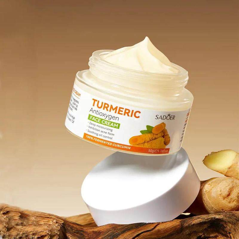 Turmeric Face Cream, Moisturizing Face Cream, Hydrating Nourishing Brightening Face Cream, Face Lotion for Women and Men, Hydrating Serum for Face, Daily Skin Care Product, Face Moisturizer, Smooth, Hydrate Face Care Products - Novacart
