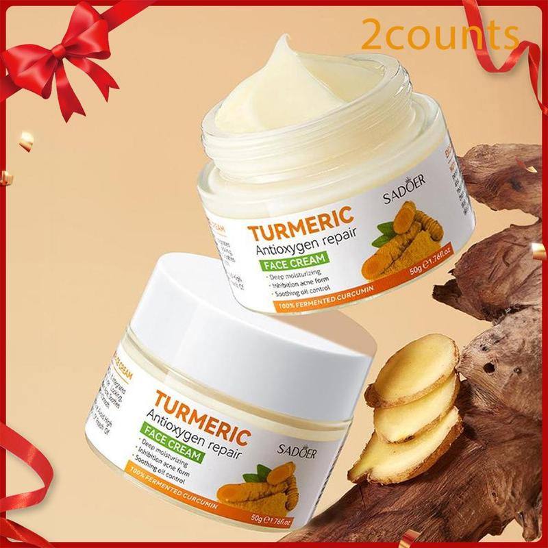 Turmeric Face Cream, Moisturizing Face Cream, Hydrating Nourishing Brightening Face Cream, Face Lotion for Women and Men, Hydrating Serum for Face, Daily Skin Care Product, Face Moisturizer, Smooth, Hydrate Face Care Products - Novacart