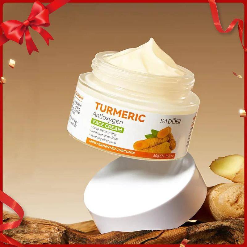 Turmeric Face Cream, Moisturizing Face Cream, Hydrating Nourishing Brightening Face Cream, Face Lotion for Women and Men, Hydrating Serum for Face, Daily Skin Care Product, Face Moisturizer, Smooth, Hydrate Face Care Products - Novacart