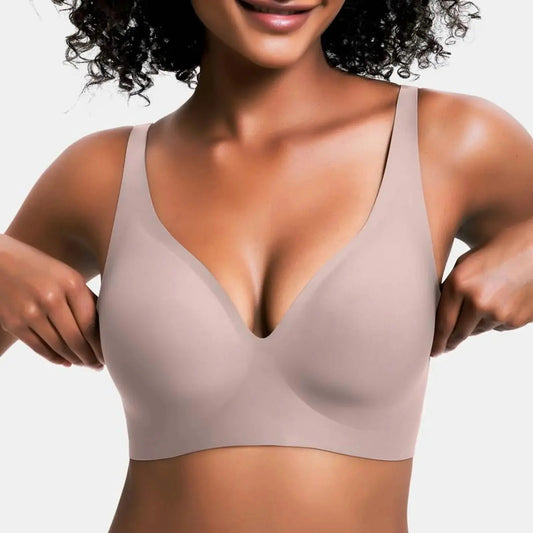 VRCOMFY Jelly Wireless Womens Comfortable Wireless Bras Push up BraletSize Type：Plus Size,Normal Type Pattern：Plain Bra Coverage：full coverage Bra Type：Wireless Underwire type：Wire Free Season：All Seasons Neckline：V-Neck Quantity Per PNovaCartNovacartVRCOMFY Jelly Wireless
